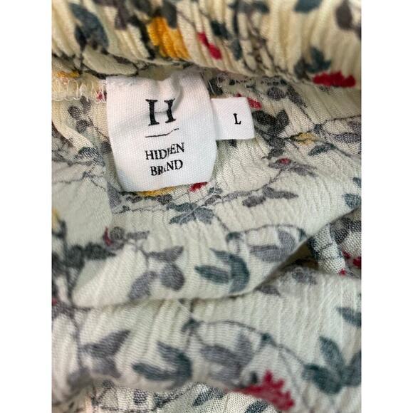 H Hidden Brand Floral Skirt Size Large Tiered Mini - Picture 2 of 2